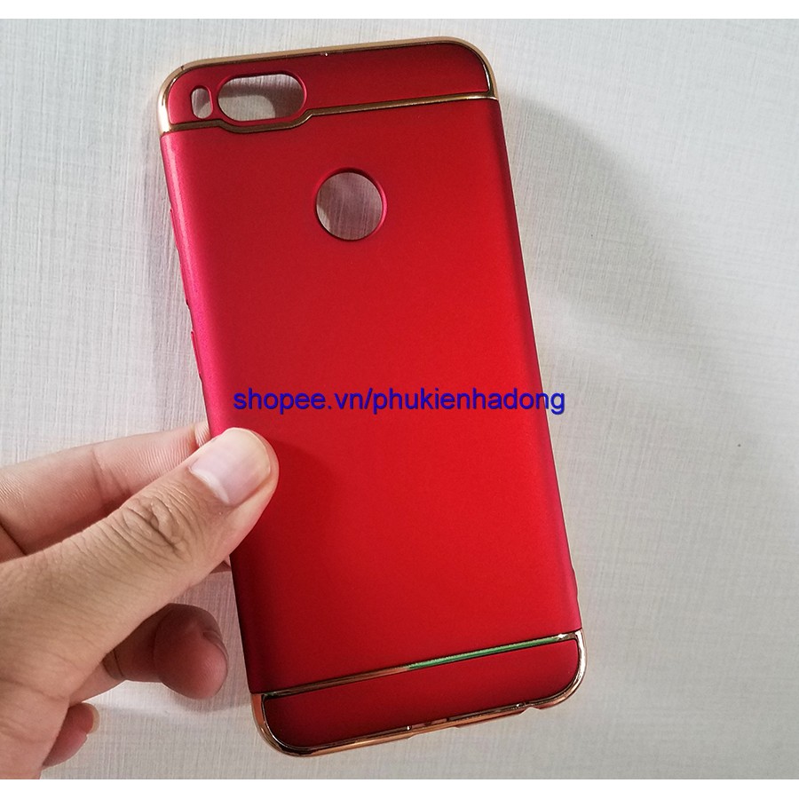 Ốp lưng 3 mảnh Xiaomi Mi A1 - Xiaomi Mi 5X viền vàng (Đỏ)