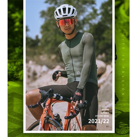 Áo dài tay đạp xe Monton Traveler Max - Xanh rêu