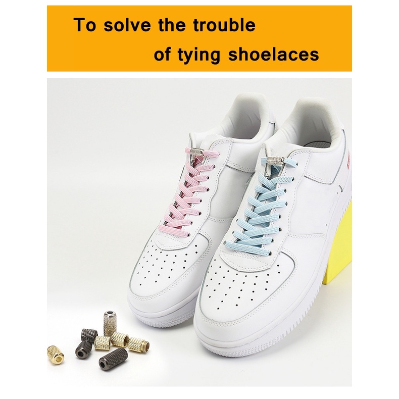 1 Cặp Dây Giày Co Giãn Không Cần Buộc Tiện Lợi