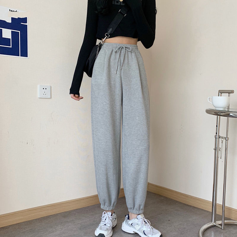 Quần Jogger Cotton Ống Rộng Cho Nữ Size S-2Xl