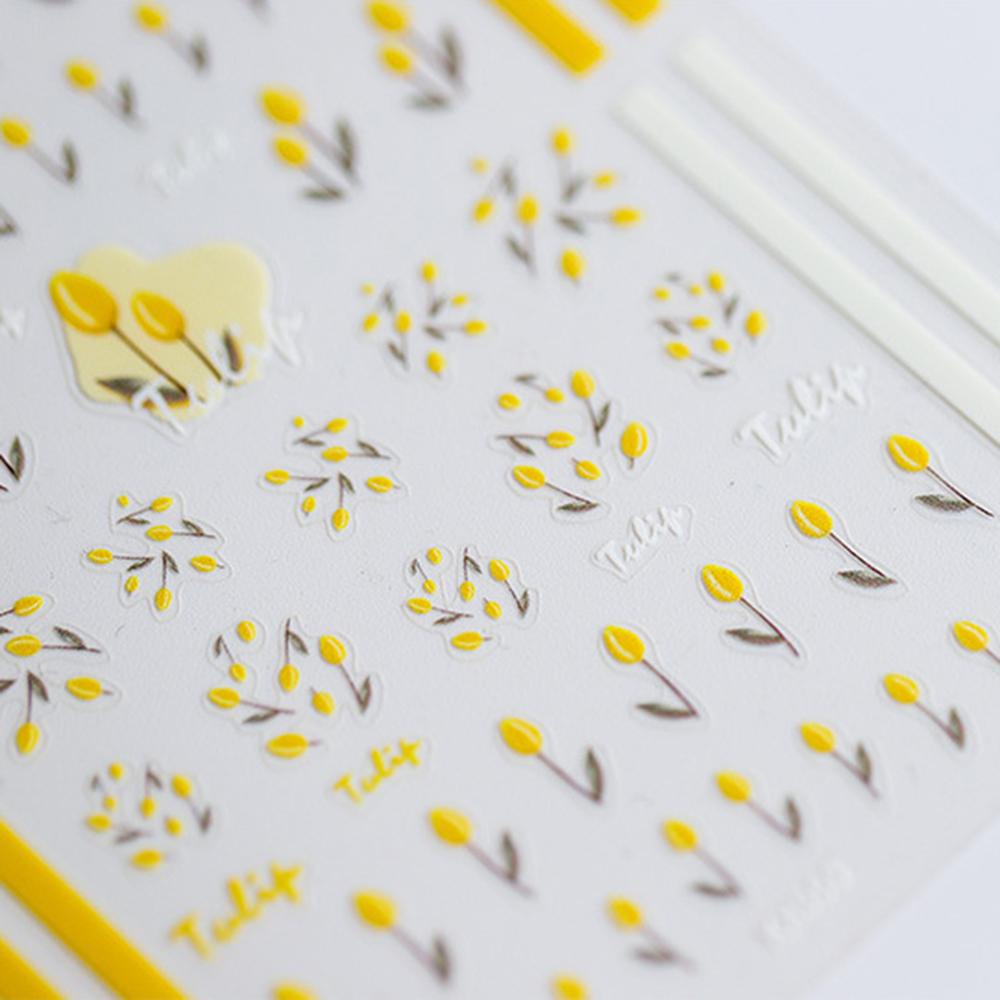 OCEANMAP Miếng Dán Trang Trí Móng Tay 5D Hình Hoa Xinh Xắn