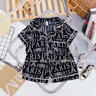 Pijama cho bé trai/gái,bộ pijama lụa cho bé (9-23kg)