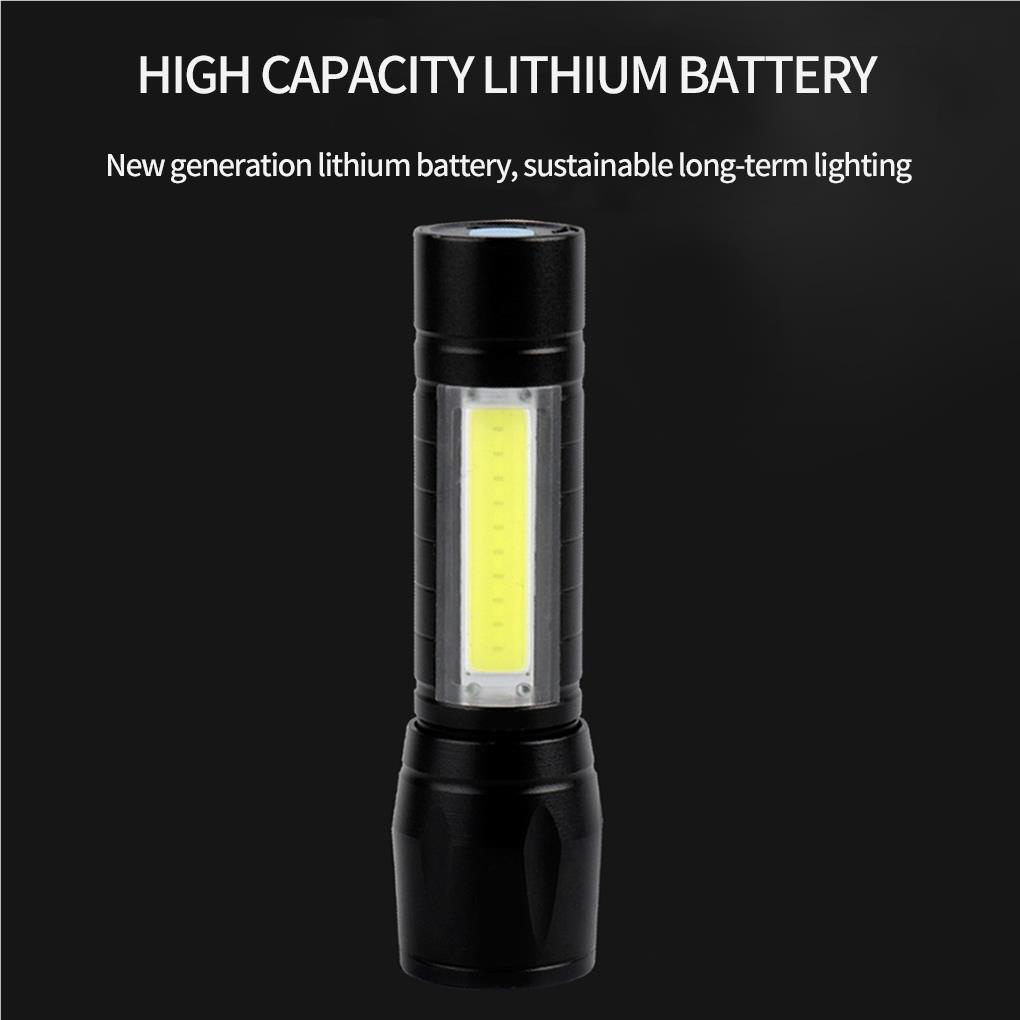 Đèn Pin Bóng LED Sạc USB Chống Thấm Nước Kèm Dây Treo Tiện Dụng