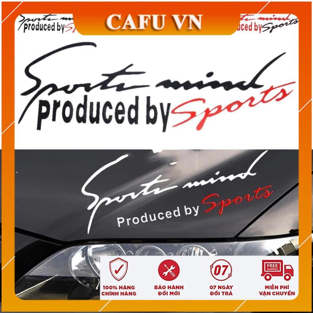 Tem dán trang trí xe hơi decal Sport mind prodeced by Sports xe hơi ô tô 31x11 cm - CAFU VN