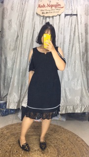 Đầm ren rớt vai