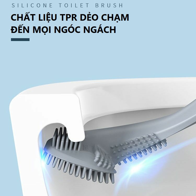 Cọ toilet silicon hình Golf, bàn chải vệ sinh bồn cầu treo tường tiện lợi