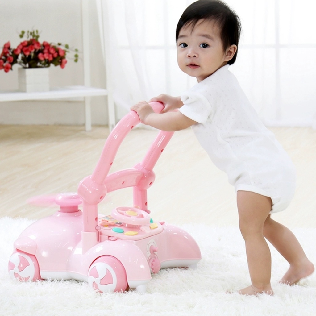 Xe Tập Đi Hình Robot Chong Chóng Đèn Đáng Yêu Cho Bé