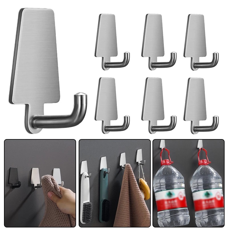 Móc Treo Khăn Gắn Tường Bằng Thép Không Gỉ Hình Quả Thông Chịu Được Sức Nặng Tiện Dụng Cho Gia Đình