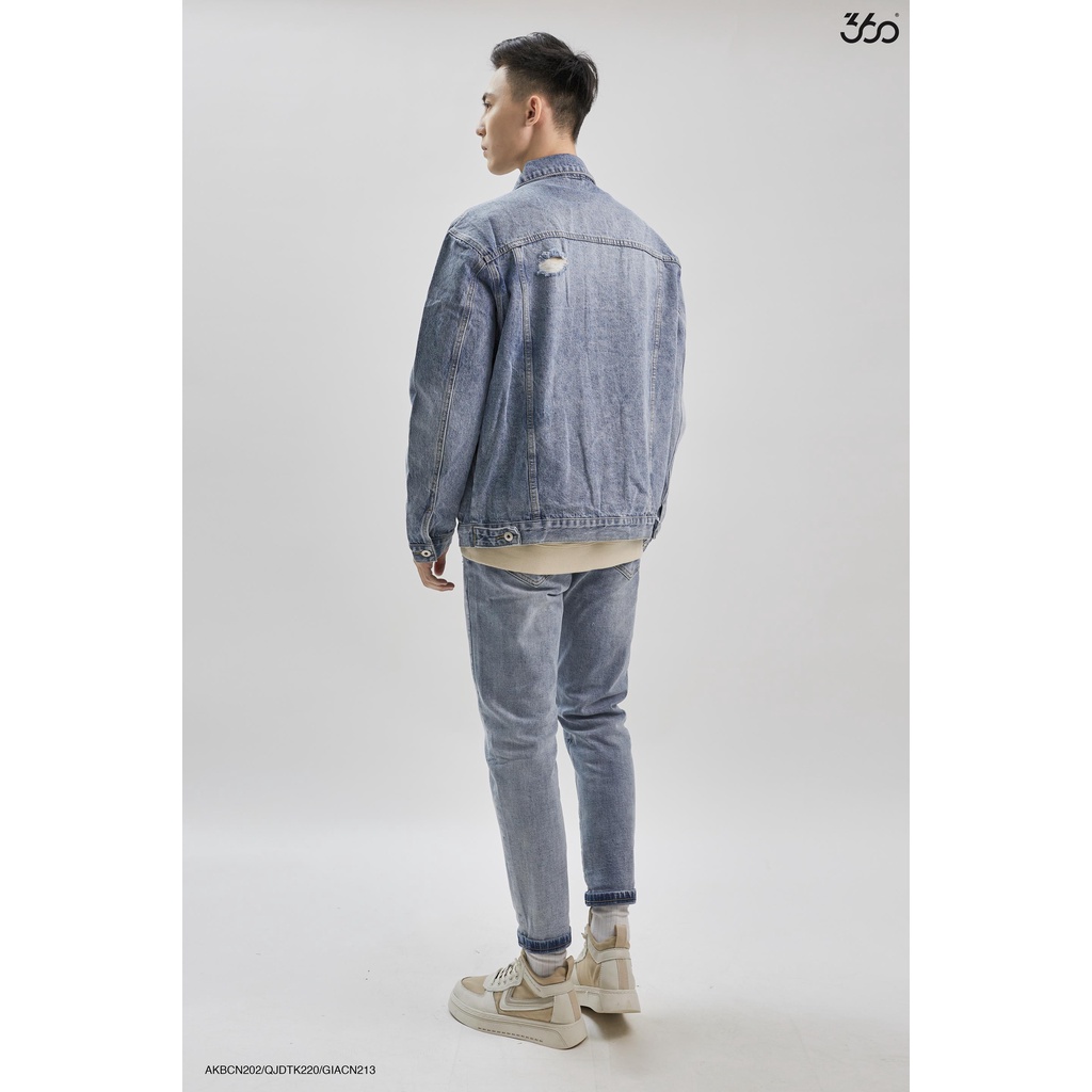 Áo khoác jeans thương hiệu thời trang nam 360Boutique chất liệu cao cấp , phong cách nổi bật - AKBCN