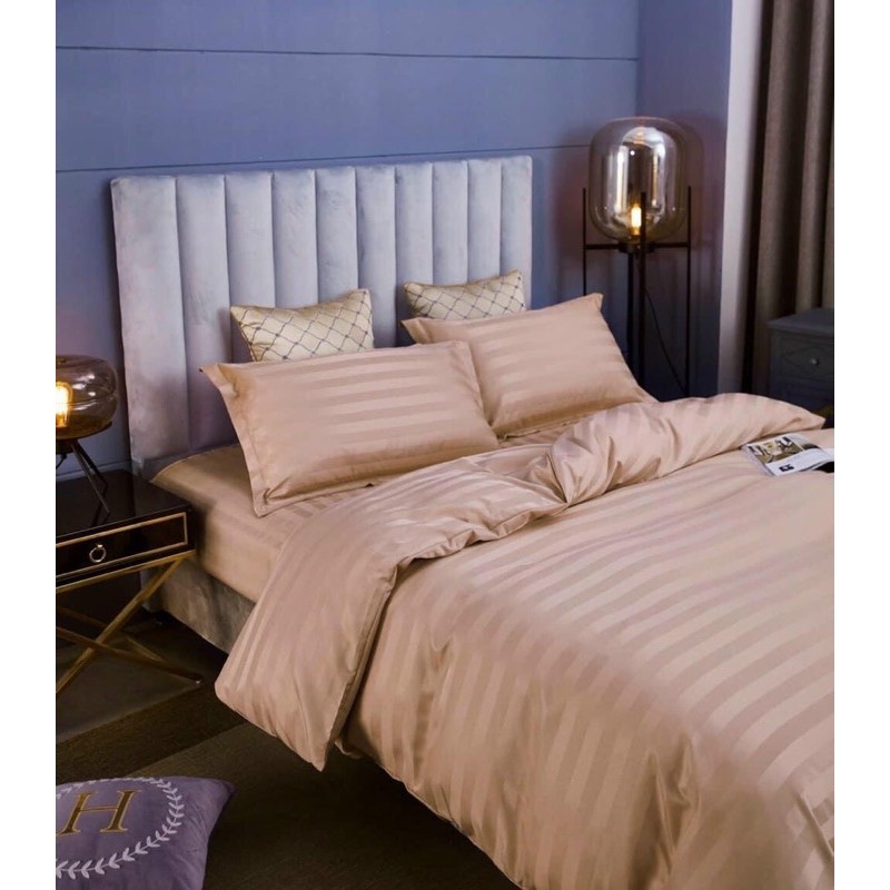 Bộ Chăn Ga Cotton Kẻ 3F ( Khách sạn 5 Sao)