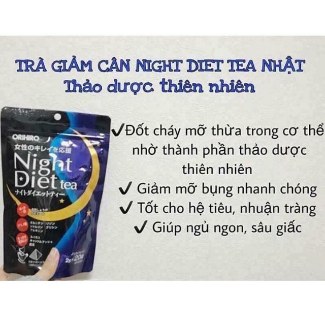 Trà giảm cân Night Diet Tea Orihiro