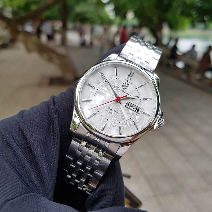 Đồng hồ nam Olym Pianus OP990-09AMS-T Kính Sapphire Máy Cơ