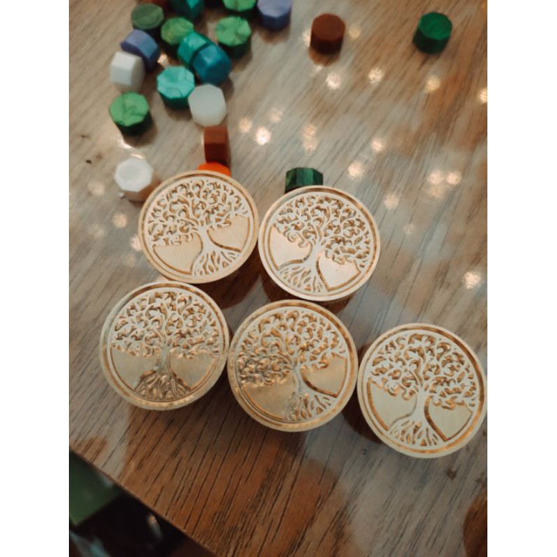 Mặt dấu đồng dấu sáp niêm phong hoạ tiết seal stamp a