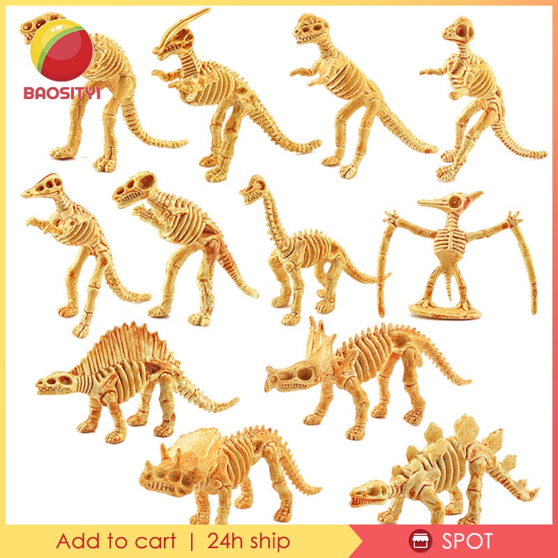 Set 12 mô hình xương khủng long đồ chơi cho bé