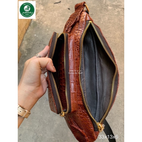 TÚI  BAO  TỬ  DA  CÁ  SẤU  THẬT  SIZE  16  CÁ  SẤU  GÒ  VẤP