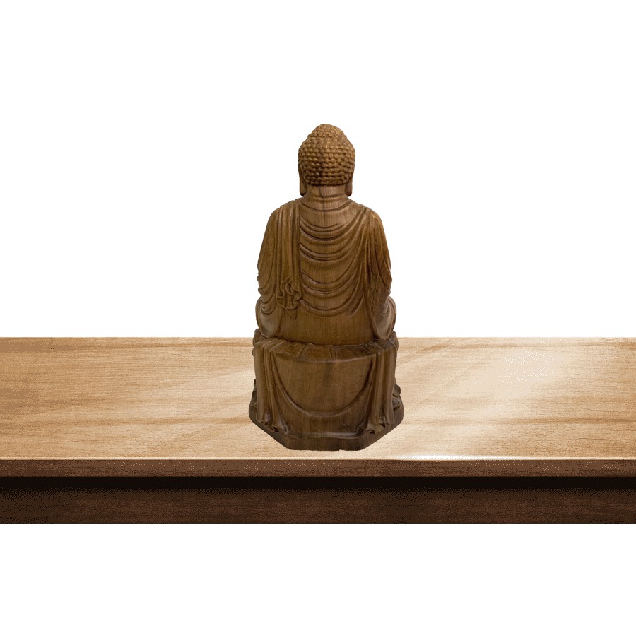 Tượng Phật Thích Ca Mâu Ni Kích Thước 15x9x9 cm Gỗ Bách Xanh, Gỗ Hương Cao Cấp