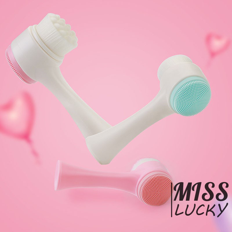 [Hàng mới về] Bàn chải hai mặt bằng chất liệu silicon 3d dùng để vệ sinh da mặt