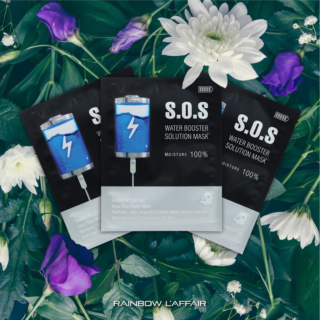 Mặt nạ cấp ẩm, trắng da, ngừa mụn, chống lão hóa Rainbow L'affair S.O.S Water Booster Solution 30ml