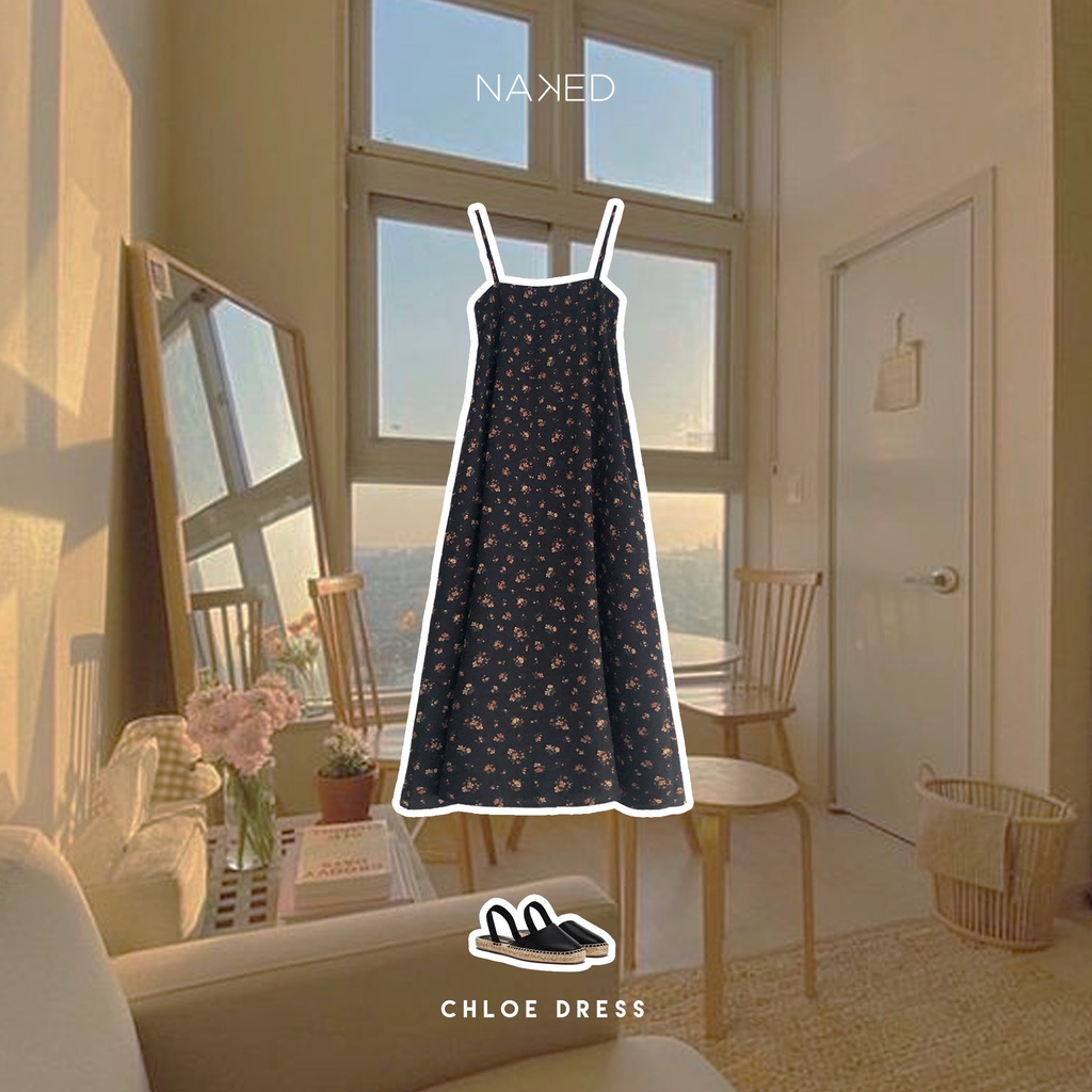 Váy hai dây hoa Naked by V - Chloe Dress