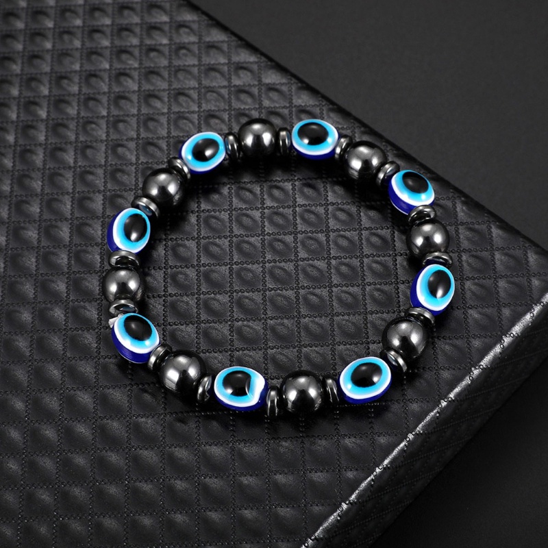 Vòng Tay Đá Hematite Xanh Lam Chăm Sóc Sức Khỏe