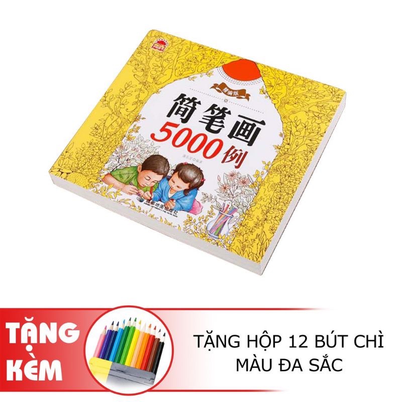 BỘ TRÒ CHƠI TÔ MÀU 5000 HÌNH CHO BÉ KÈM 5 BÚT MÀU
