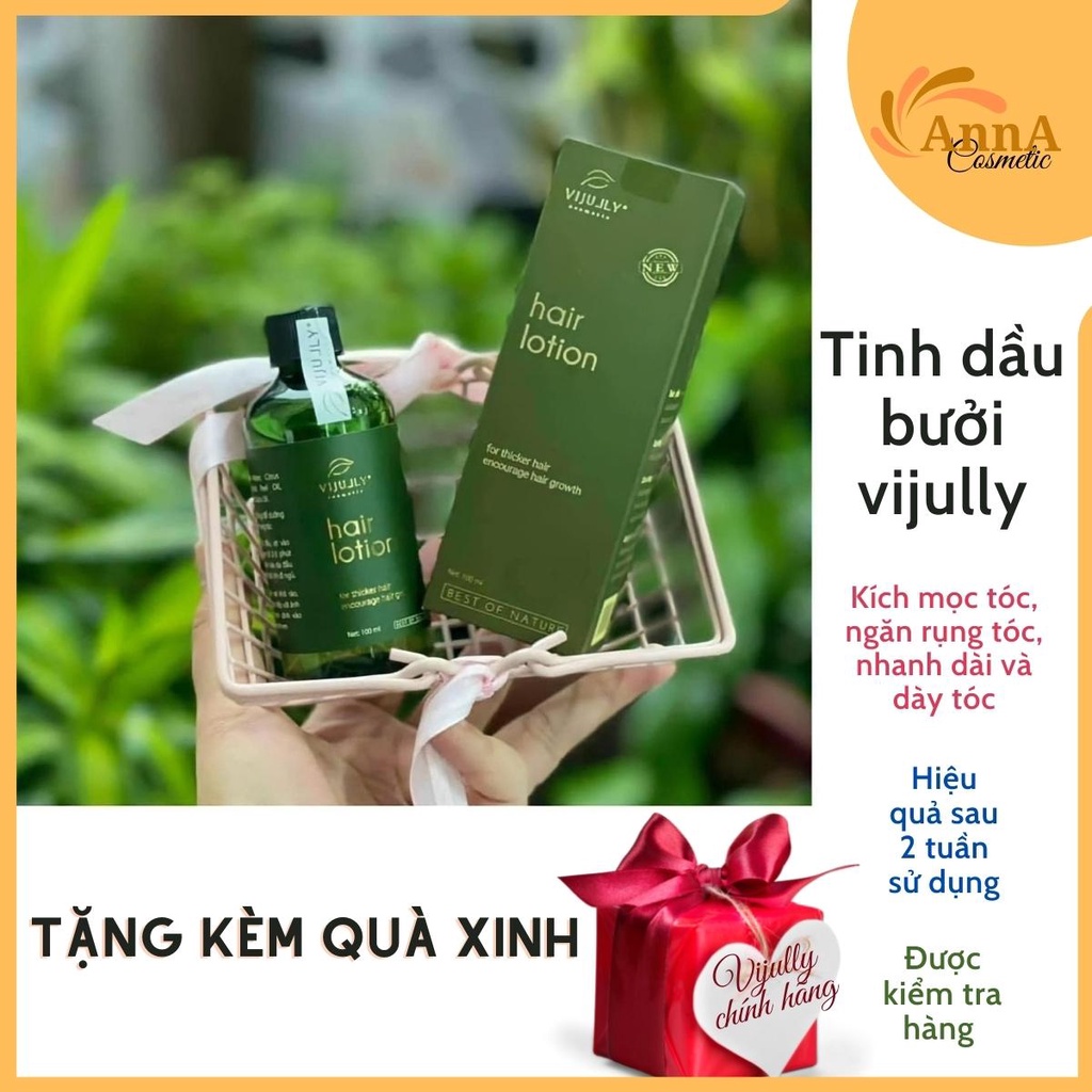 Combo 3 Chai Tinh Dầu Bưởi Vijully Xịt Bưởi Kích Thích Mọc Tóc Ngăn Rụng Tóc 300ml_AnnA.GeniuneCosmetic Tặng Kẹp Tóc