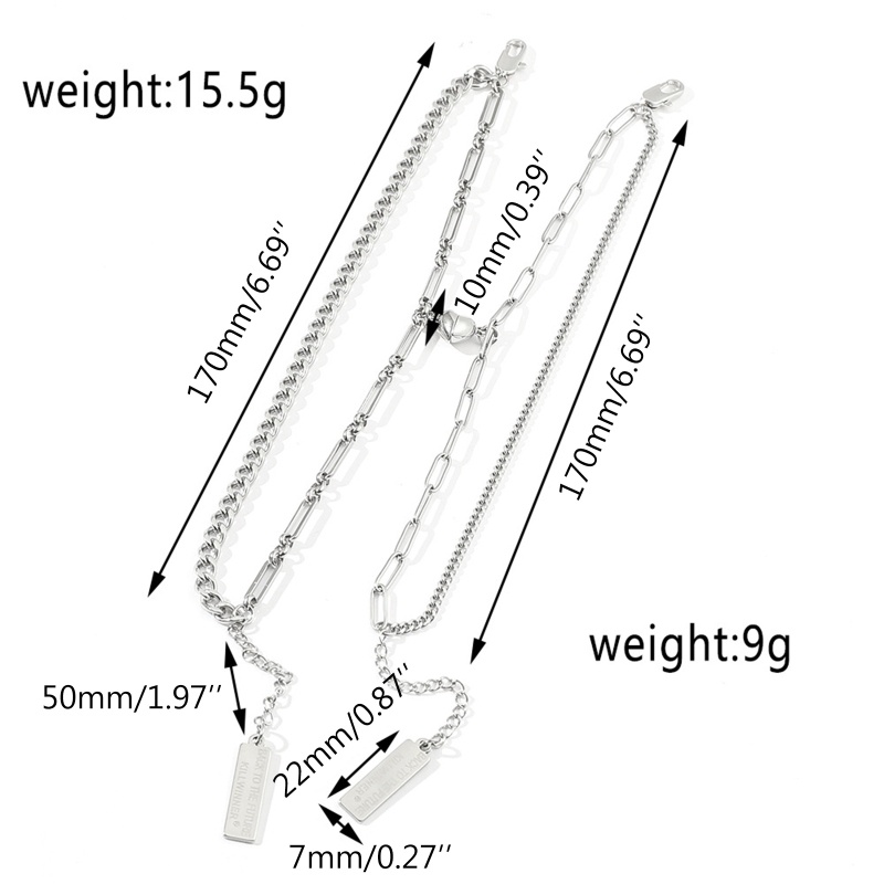 Flgo Vòng Tay Bạc Bằng Thép Không Gỉ Thời Trang Cho Cặp Đôi