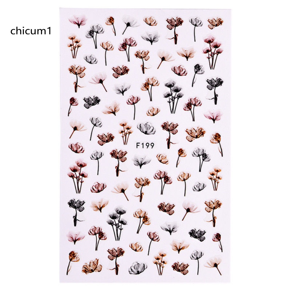 [Hàng mới về] Miếng dán móng tay hình hoa bồ công anh 3D trang trí nghệ thuật