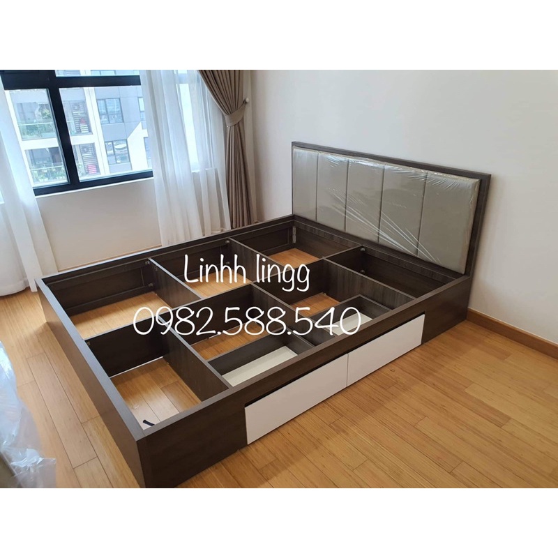 Giường ngủ gỗ công nghiệp MDF phủ melamine