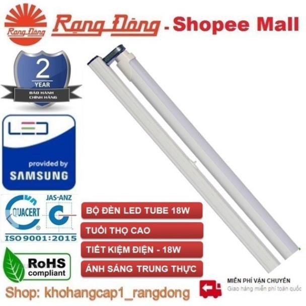 Bộ đèn nhôm LED Tuýp Rạng Đông T8 M11/18W nhựa 1m2 (LED TUBE T8 M11/18wx1) - Bảo hành Chính hãng