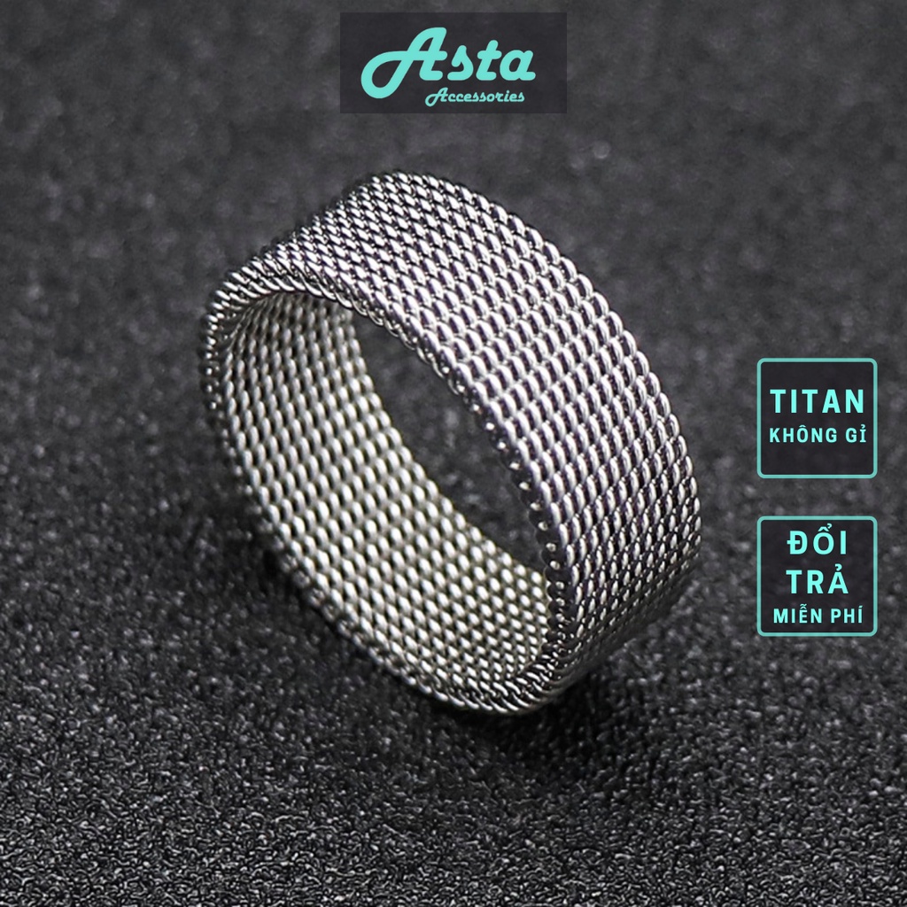 Nhẫn Nam Xích Elas Ring Phong Cách Hiphop Asta Accessories Đen Bạc Đẹp - Nhẫn Chất liệu Titan Không Gỉ- Elas Ring