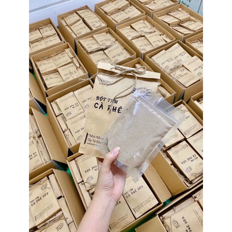 bột tắm cà phê dừa non thiên nhiên 100gam