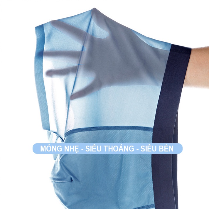 Quần Sịp Đùi Boxer Nam Xốp VICENZO Vải Băng Lụa Kháng Khuẩn May Ép Nhiệt, Quần Lót Đùi Nam Cao Cấp