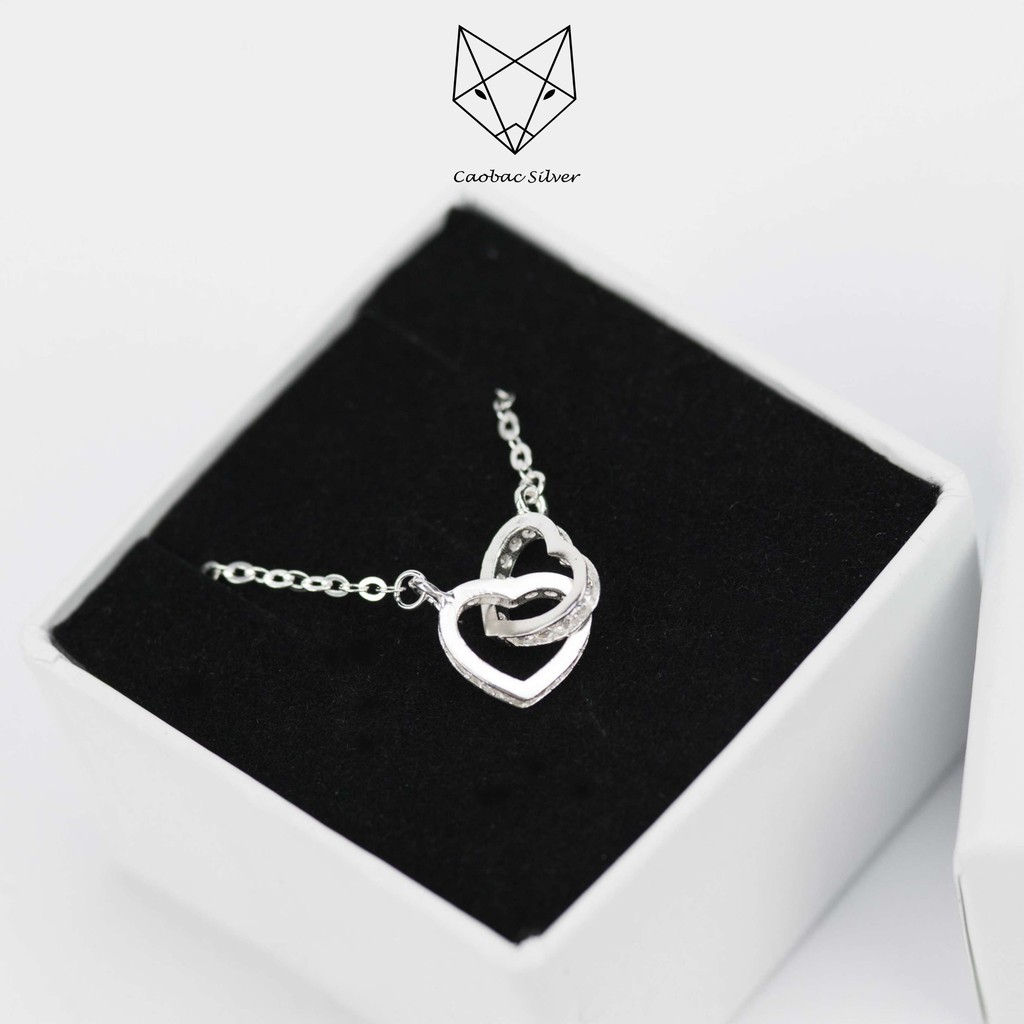Dây Chuyền Bạc Ta CaoBac Silver Tim Lồng Tim Tinh Xảo Thanh Lịch Cao Cấp Dành Cho Nữ