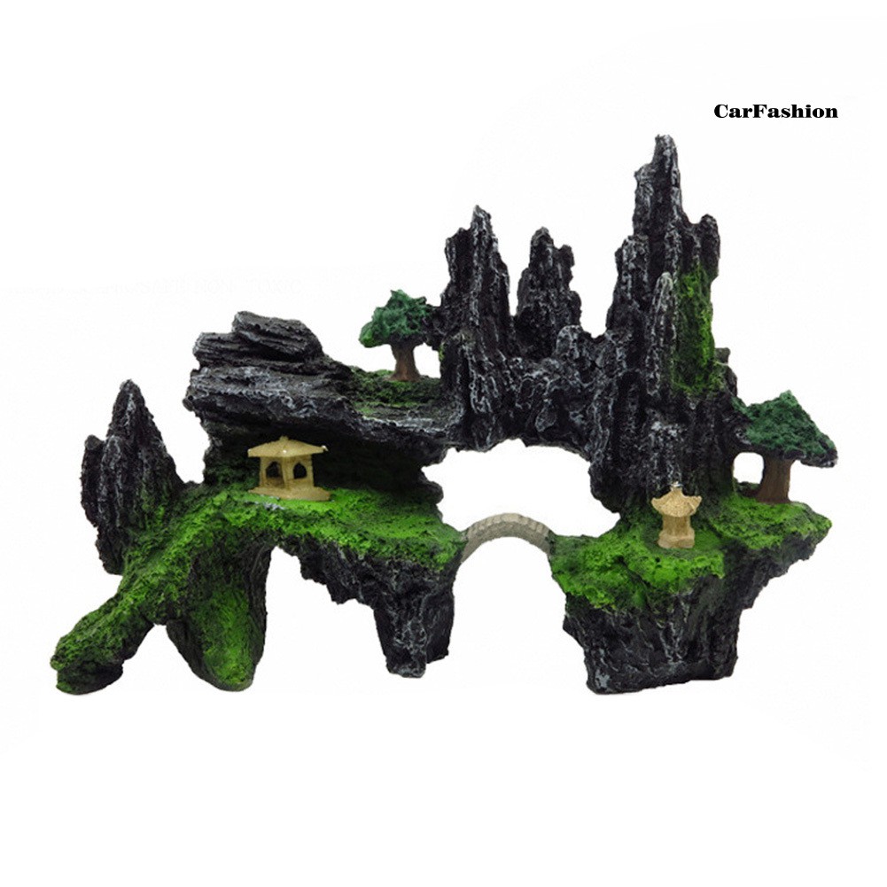 Phụ Kiện Trang Trí Bể Cá Hình Phong Cảnh Núi Đá