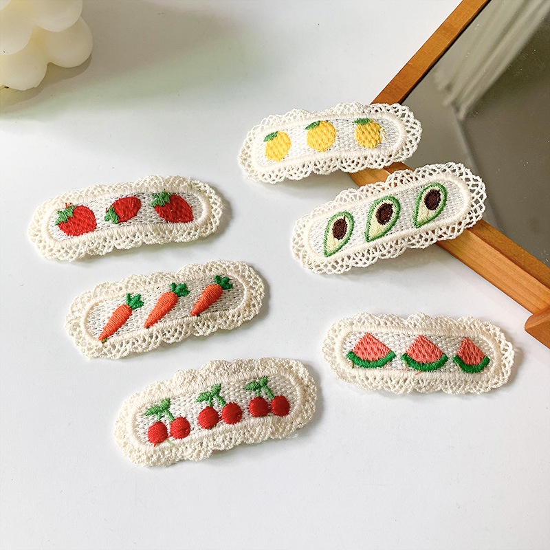 Kẹp Tóc Đan Len Hình Trái Cây Ngọt Ngào Đáng Yêu Phong Cách Hàn Quốc Cho Nữ
