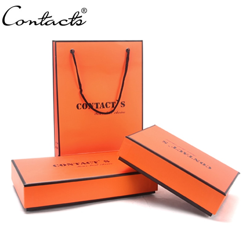 Hộp quà giấy CONTACT’S hình chữ nhật màu cam