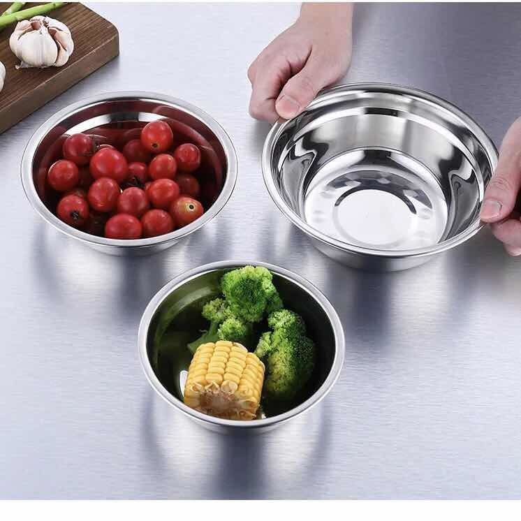 Bát inox canh gia đình rau dày đánh trứng nồi nhỏ canteen công trường xây dựng ăn cơm niêu <