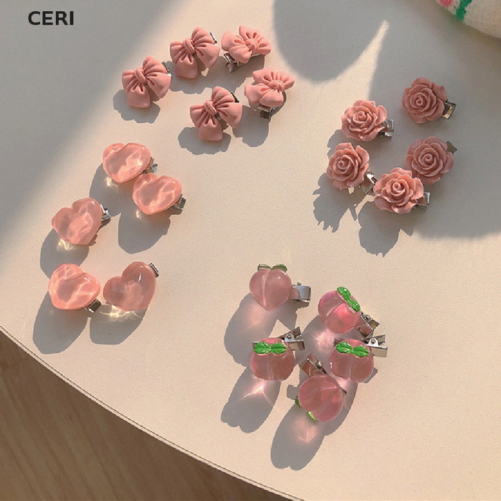 Set 5 Kẹp Tóc Trong Suốt Nhiều Kiểu Dáng Thời Trang