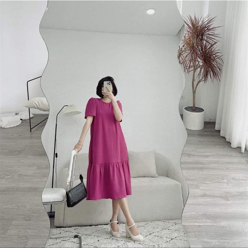 Váy xòe đuôi cá VERO MODA vải dập phồng