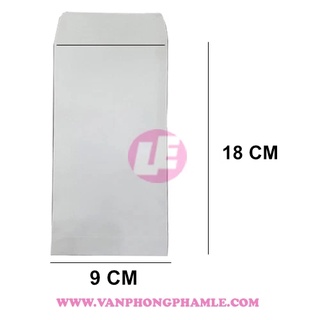 Bao thư trắng 9 x 18 cm (Xấp 100 Cái)