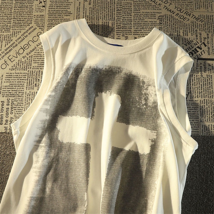 Áo Thun Sát Nách Dáng Rộng Phong Cách Retro Mỹ Cá Tính Cho Nữ