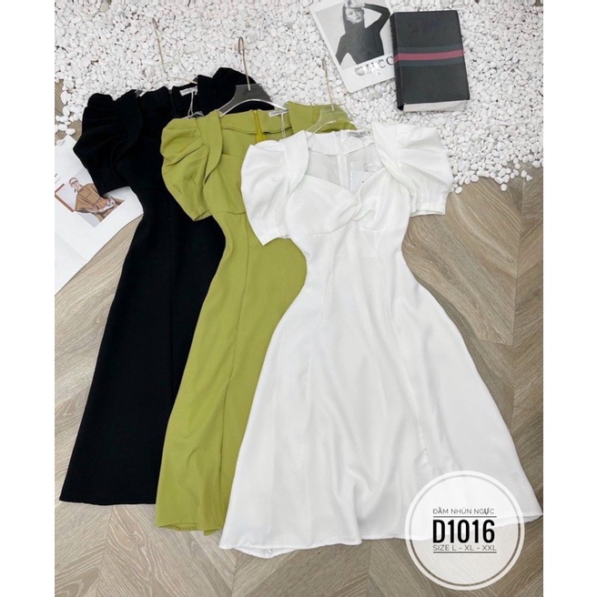 Bigsize Đầm nhún ngực D1016