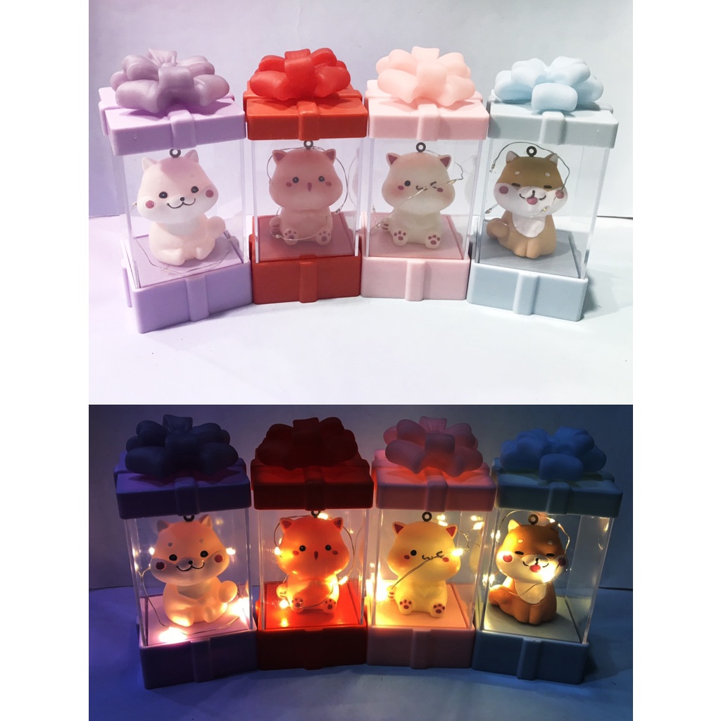 đèn ngủ hộp quà chó shiba DHQ12 dễ thương cute hoạt hình
