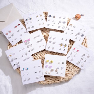 Set 6 bông tai nữ phong cách Hàn Quốc