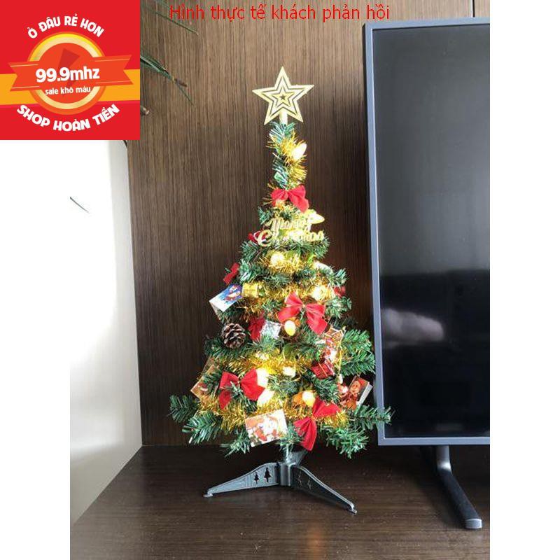 Cây Thông Noel Mini Trang Trí Giáng Sinh 60CM Đầy Đủ Phụ Kiện, Trang Trí Để Bàn, Phòng Khách, Kệ Tivi Rất Đẹp
