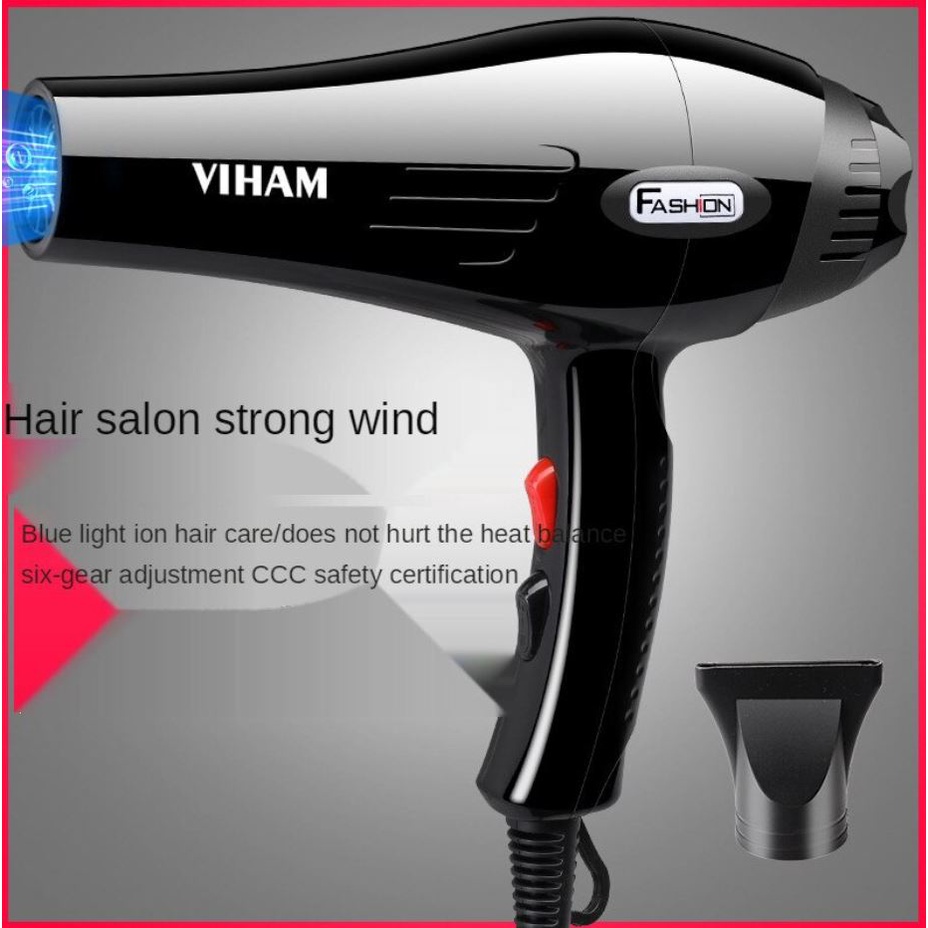 Máy sấy VIHAM công suất 2200W - 3 chế độ sấy nóng, vừa, mát với 2 tốc độ gió không lo tóc hư tổn [ TẶNG KÈM 3 PHỤ KIỆN -