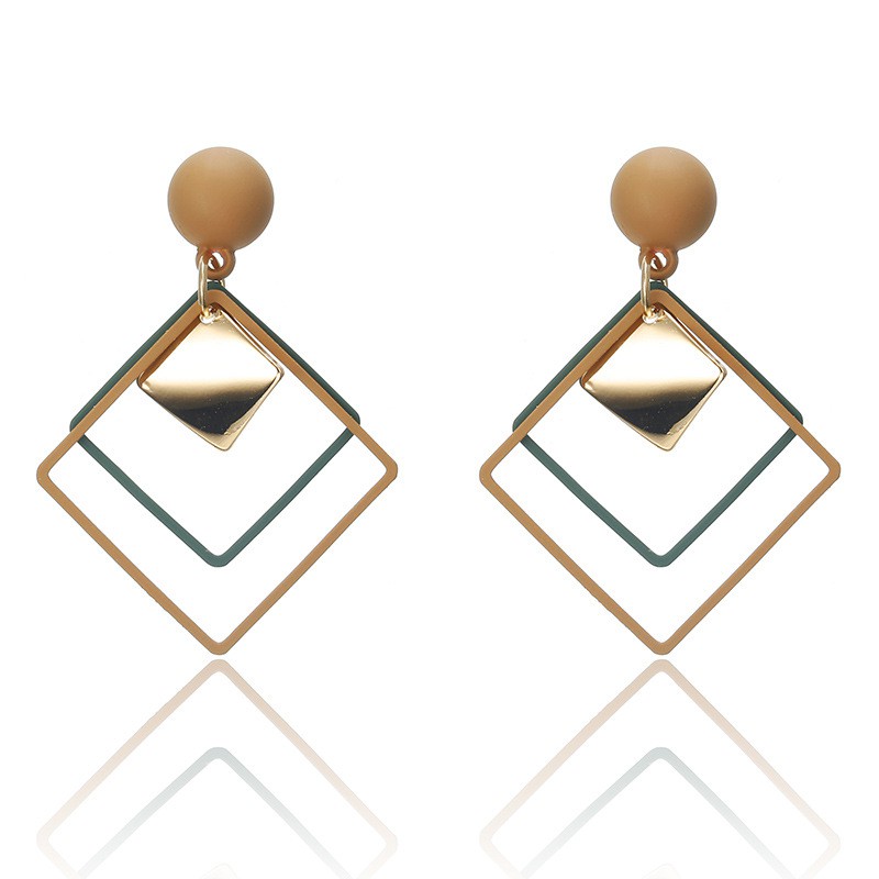 Geometry Diamond Korea Earrings