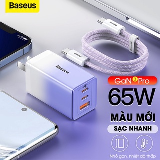 New gan3 | bộ sạc baseus gan3 pro charging charger c+c+a 65w charging set