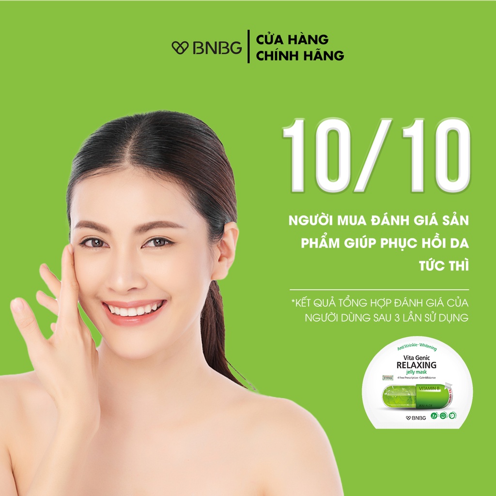 (Phiên Bản Mới) - Combo 10 Mặt Nạ Phục Hồi Da BNBG Vita Genic Relaxing Jelly Mask 30mlx10